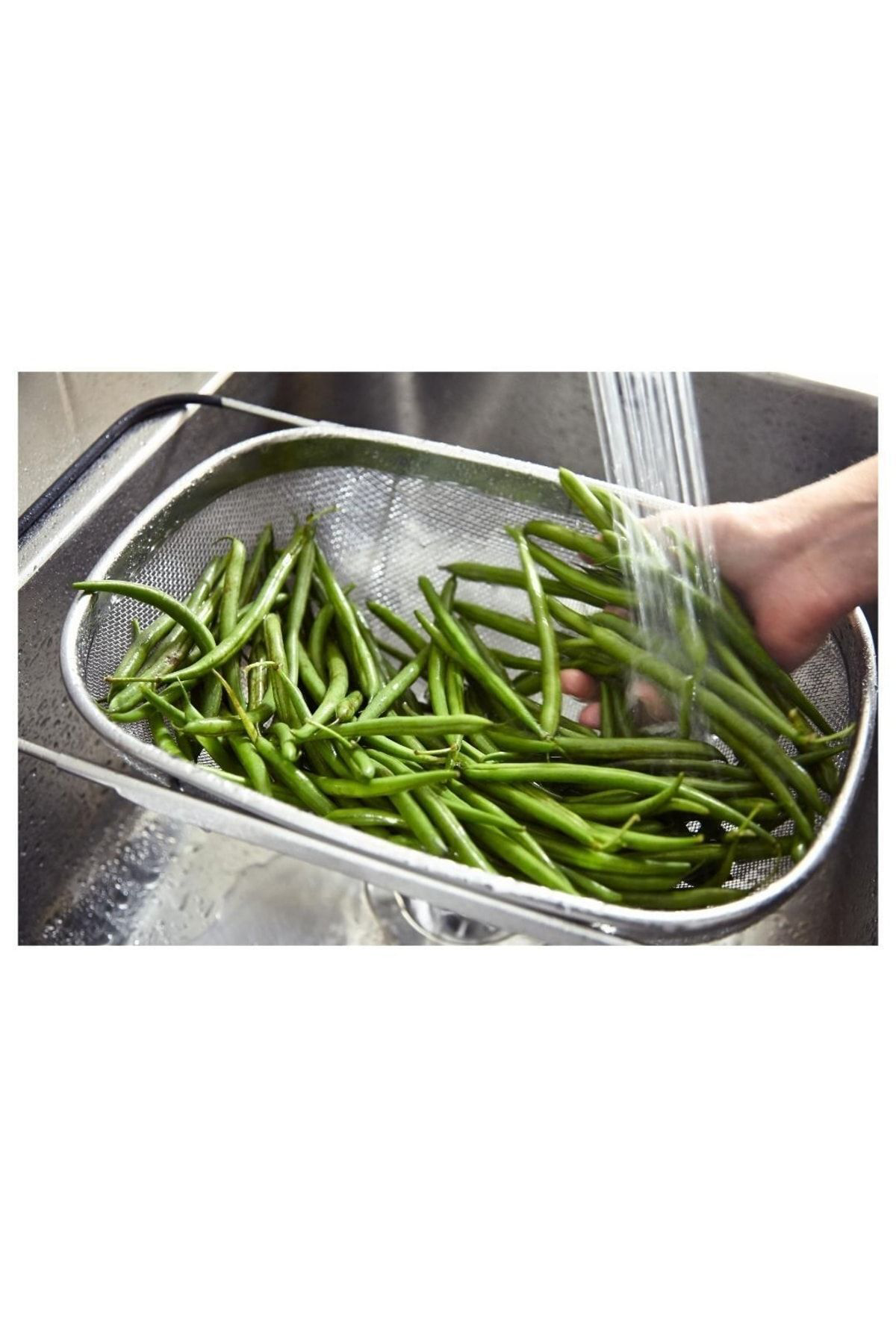 İkea İdealısk Süzgeç, Paslanmaz Çelik, Ayarlanabilir Kulplu