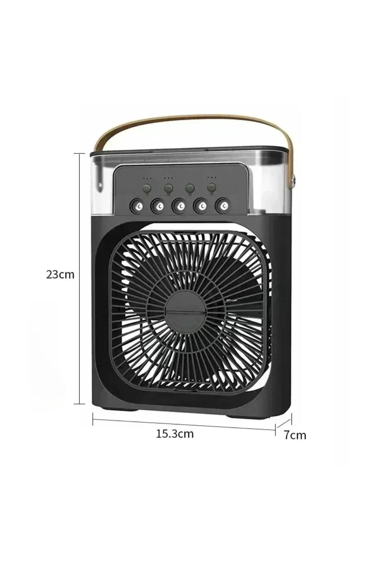 ieg™ Taşınabilir 3 Farklı Mod Ayarlı 7 Farklı Led Işıklı Sulu Soğutmalı Taşınabilir Masaüstü USB Fan