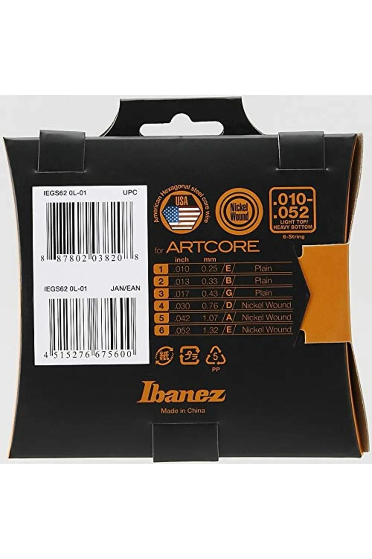 IEGS62 Electric Guitar Strings Takım Tel Elektro Gitar Teli 010-5