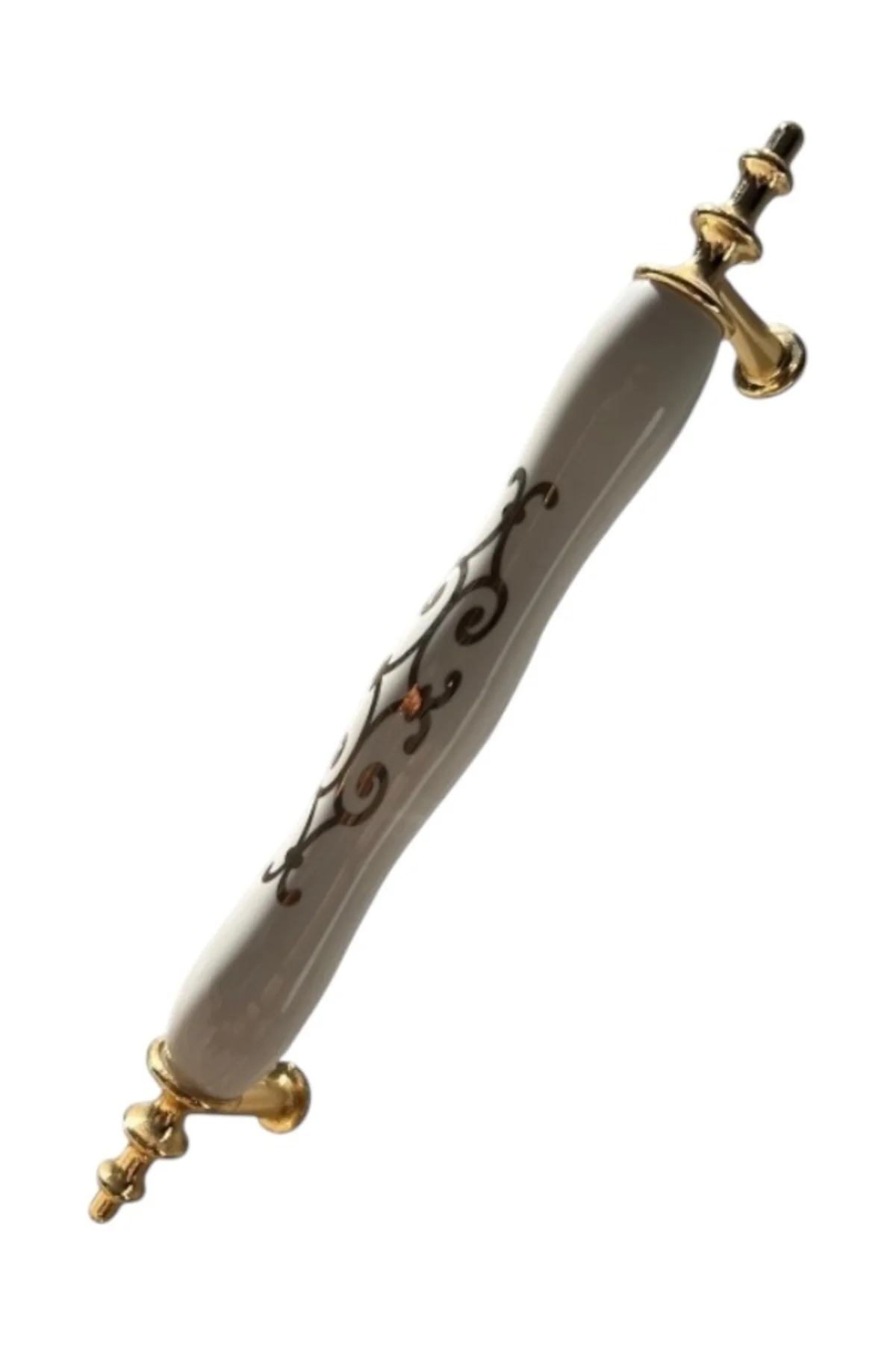 İĞNE PORSELEN ALTIN 128 MM Çekmece Mutfak Dolap Kulpu Kulp Lüx Pr