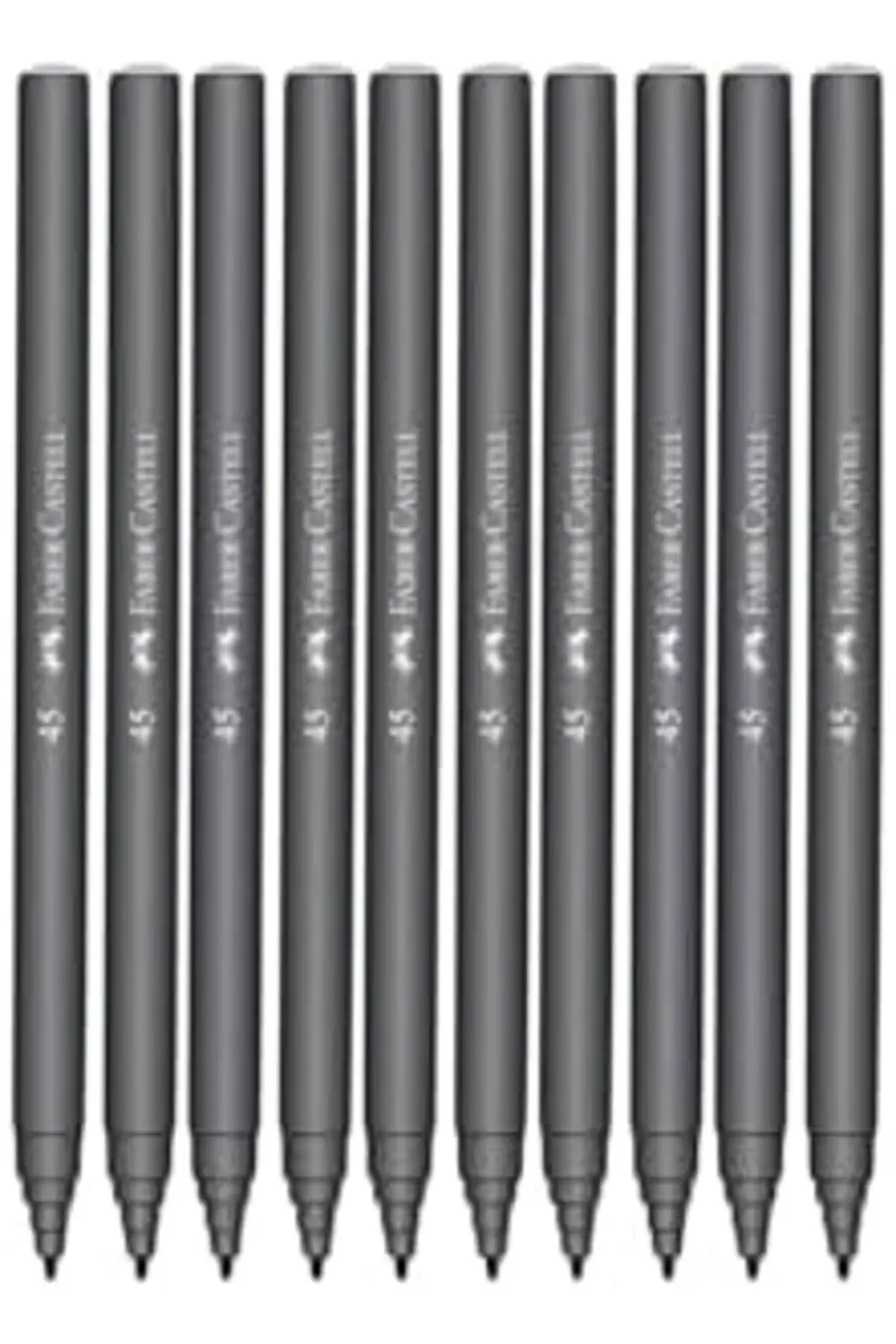 İğne Uçlu Keçeli Seti, 10’lu, Siyah Renk, Havalandırmalı Kapak, K