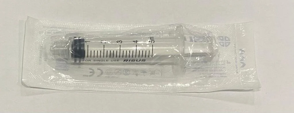 İğnesiz Şırınga Luer Lock 5ML - Steril Tek Kullanımlık Tıbbi Şırınga