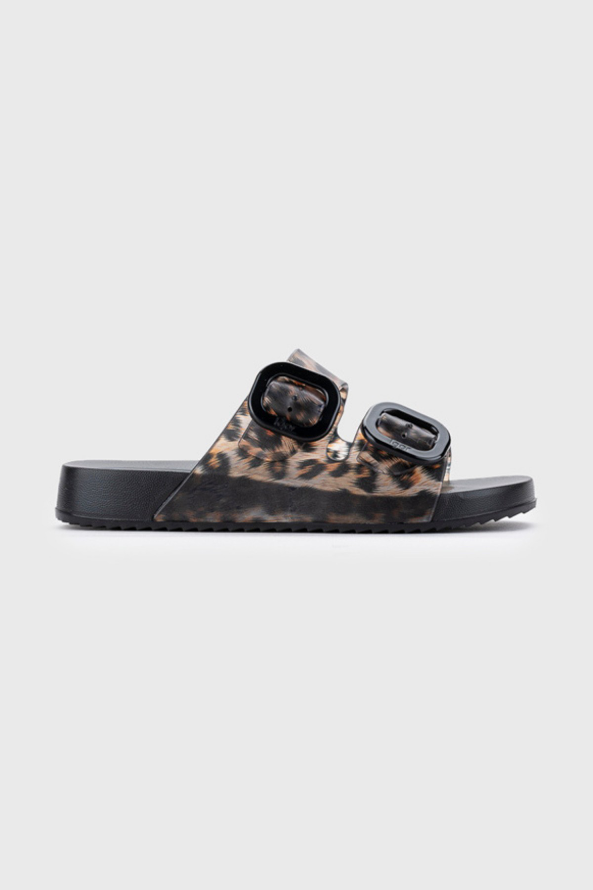 İgor  Habana Brillo Leo Kadin Siyah Leopar Desenli Terlik S10336-0