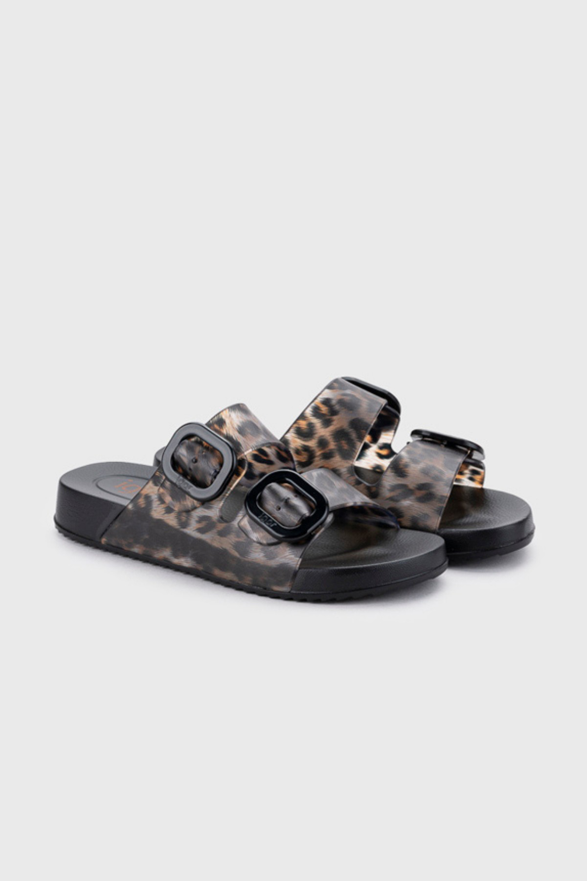 İgor  Habana Brillo Leo Kadin Siyah Leopar Desenli Terlik S10336-0