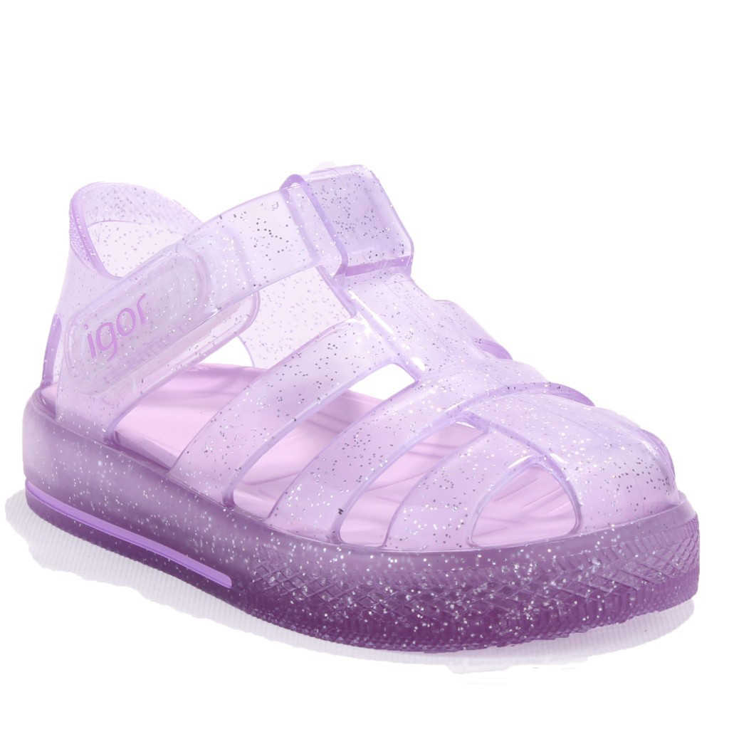 İgor  S10265 Star Glitter Lila Ortopedik Günlük Kiz Çocuk Sandalet