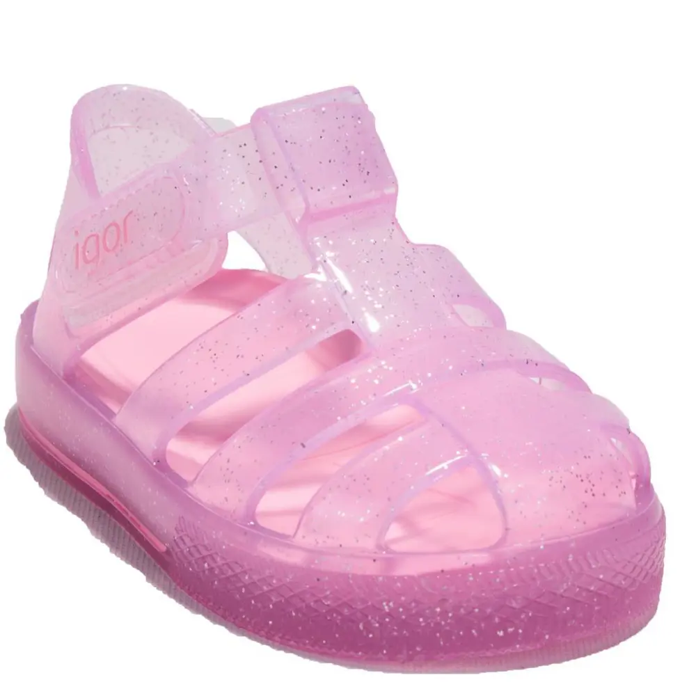 Igor S10265 Star Glitter Pembe Ortopedik Günlük Kız Çocuk Sandale
