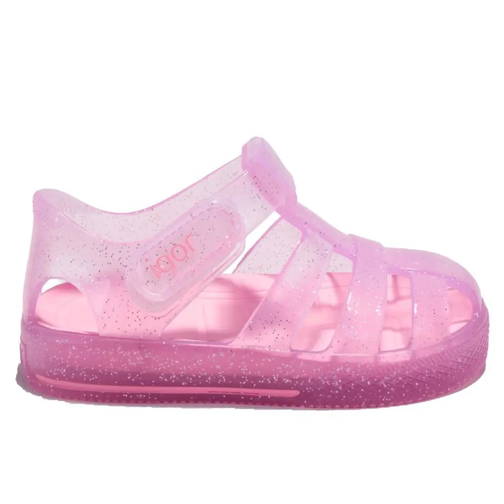 Igor S10265 Star Glitter Pembe Ortopedik Günlük Kız Çocuk Sandale