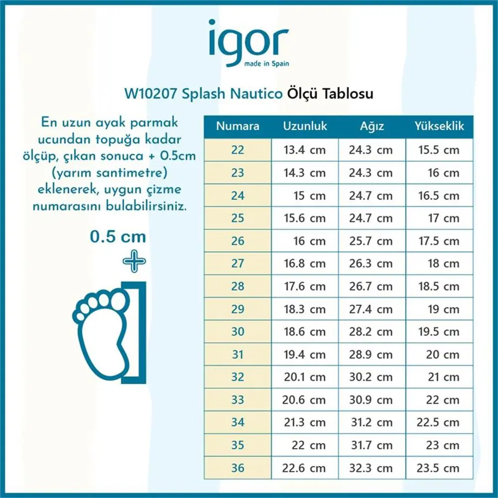 IGOR Splash Nautico Borreguito Lacivert Yağmur Çizmesi W10207-003