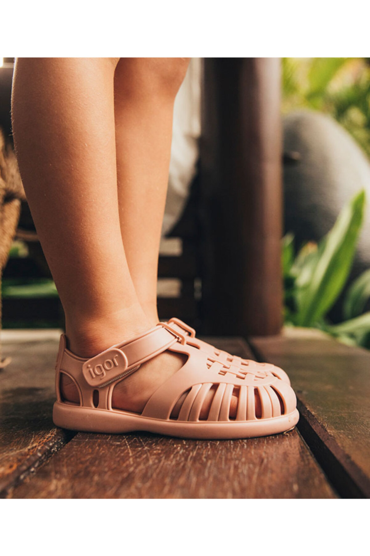 İgor  Tobby Solid Pudra Çocuk Sandalet S10271-197