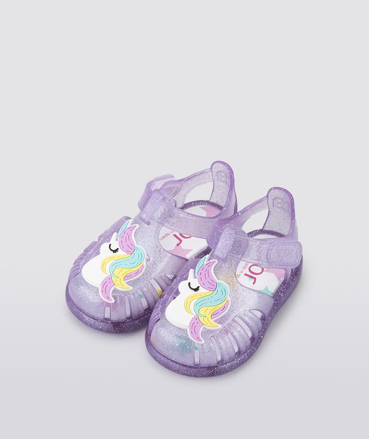 İgor  Tobby Unicorn Kiz Çocuk Simli Lila Sandalet S10309-212