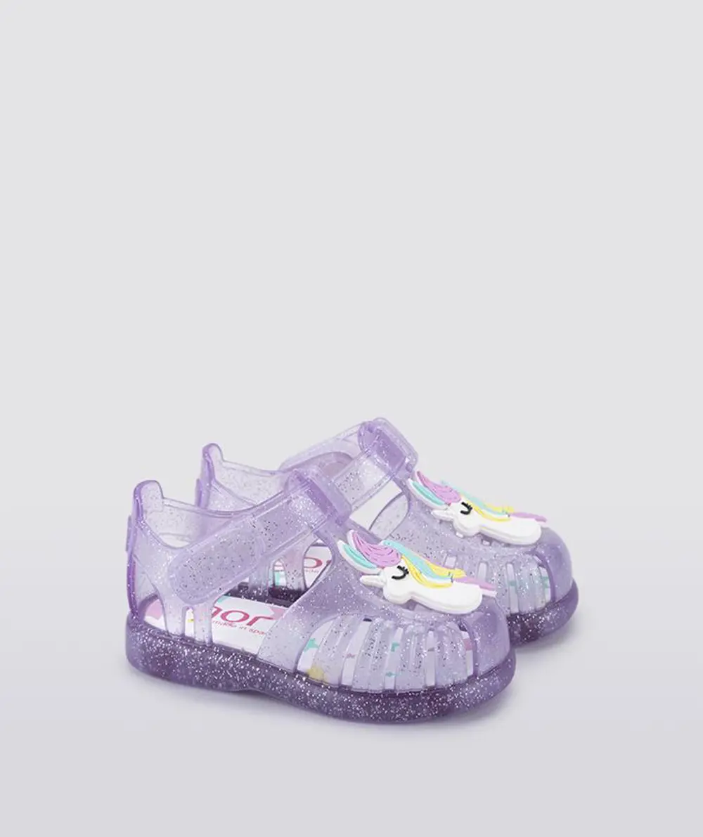 IGOR Tobby Unicorn Kız Çocuk Simli Lila Sandalet S10309-212
