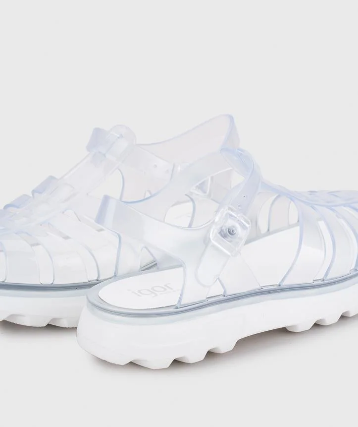 IGOR Vega Cristal Platform Transparente Kadın Sandalet S10361-187 IGOR Vega Cristal Platform Transparente Kadın Sandalet S10361-187