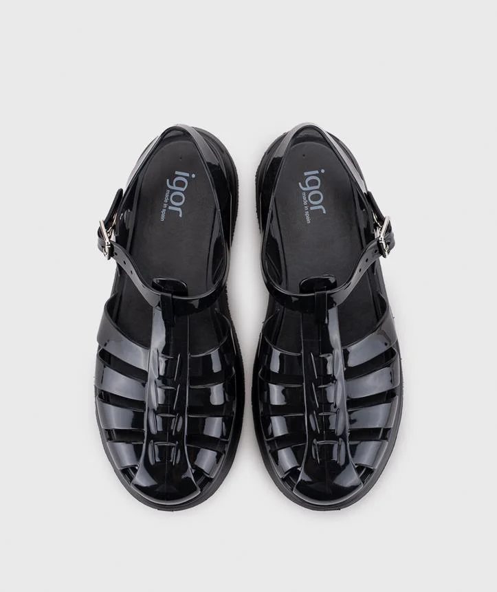 IGOR Vega Platform Kadın Siyah Sandalet S10360-002