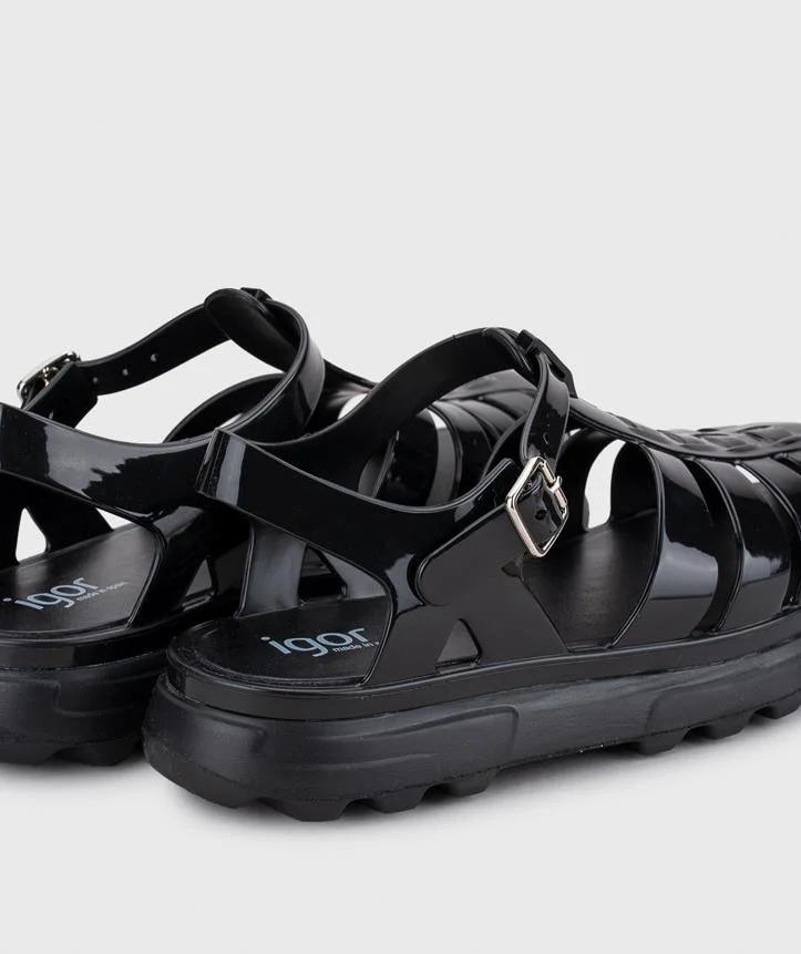 IGOR Vega Platform Kadın Siyah Sandalet S10360-002