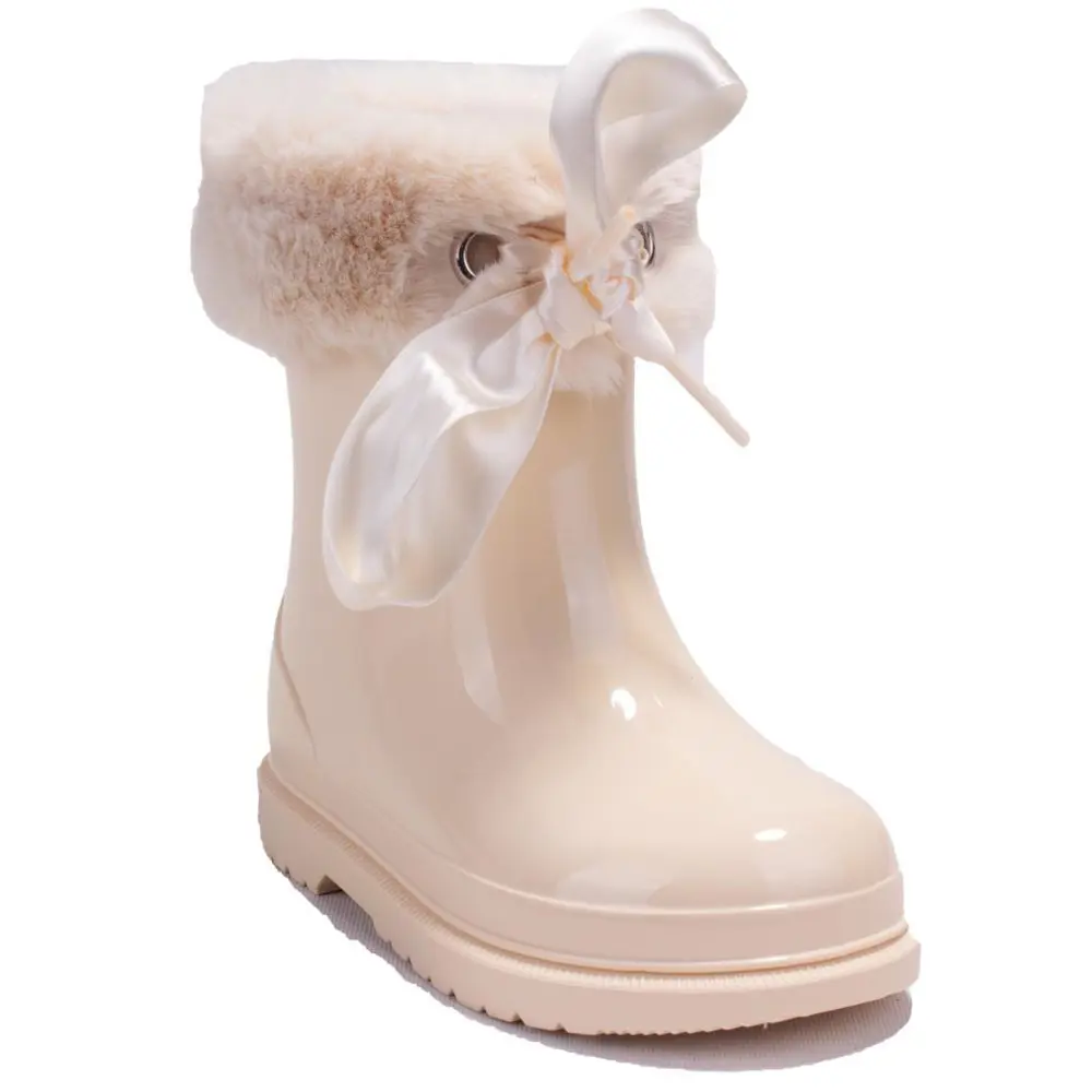 İgor W10258 Bimbi Soft Bej Ortopedik Kız Çocuk Yağmur Çizme
