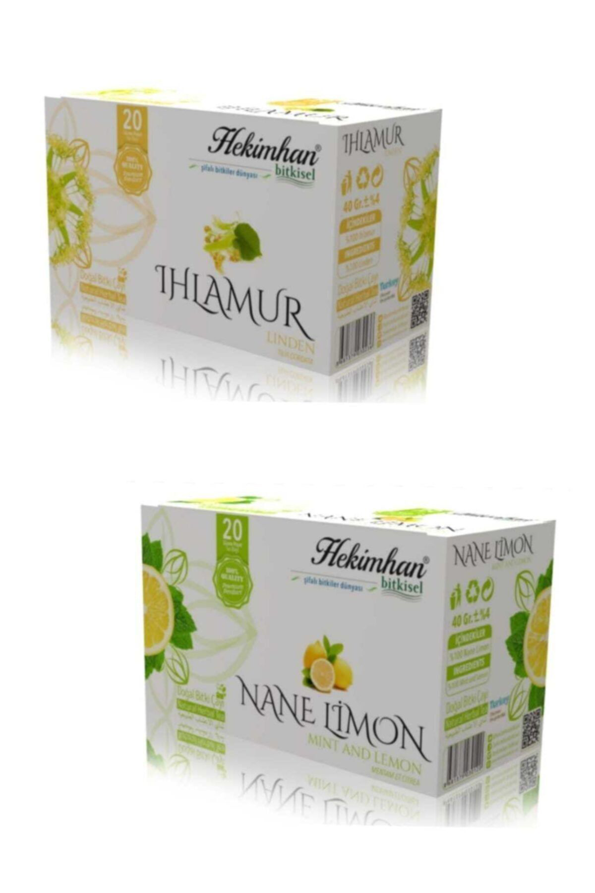 Hekimhan İhlamur 20'Li Süzen Çay Ve Nane Limon 20'Li Süzen Çay