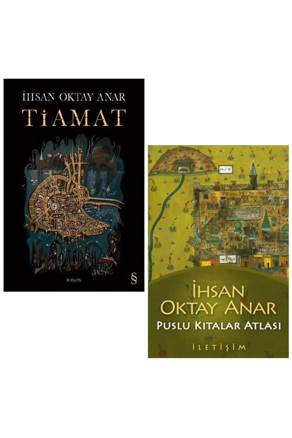 Ihsan Oktay Anar 2 Kitap Set / Tiamat - Puslu Kıtalar Atlası