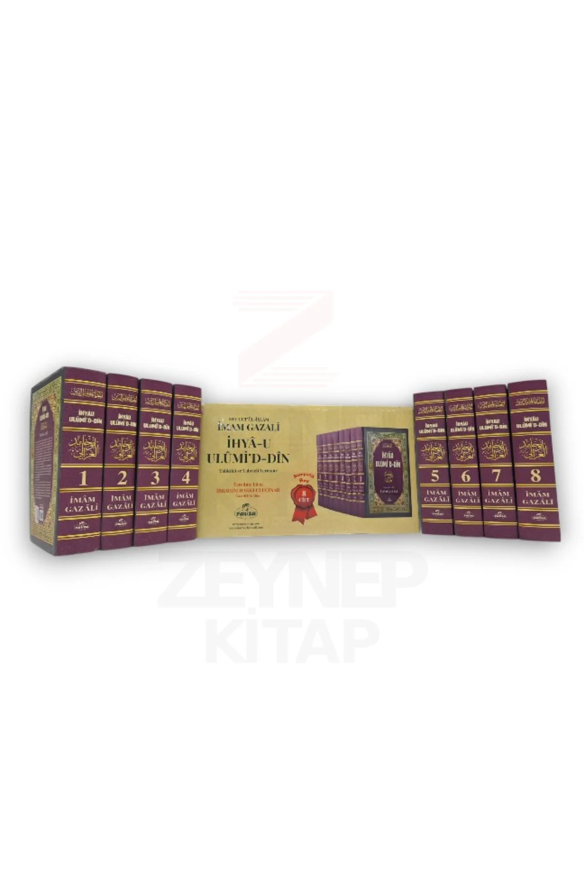 İhyau Ulumiddin Tahkikli Ve Tahriçli Tercüme (SEMPATİK BOY, 8 CİL