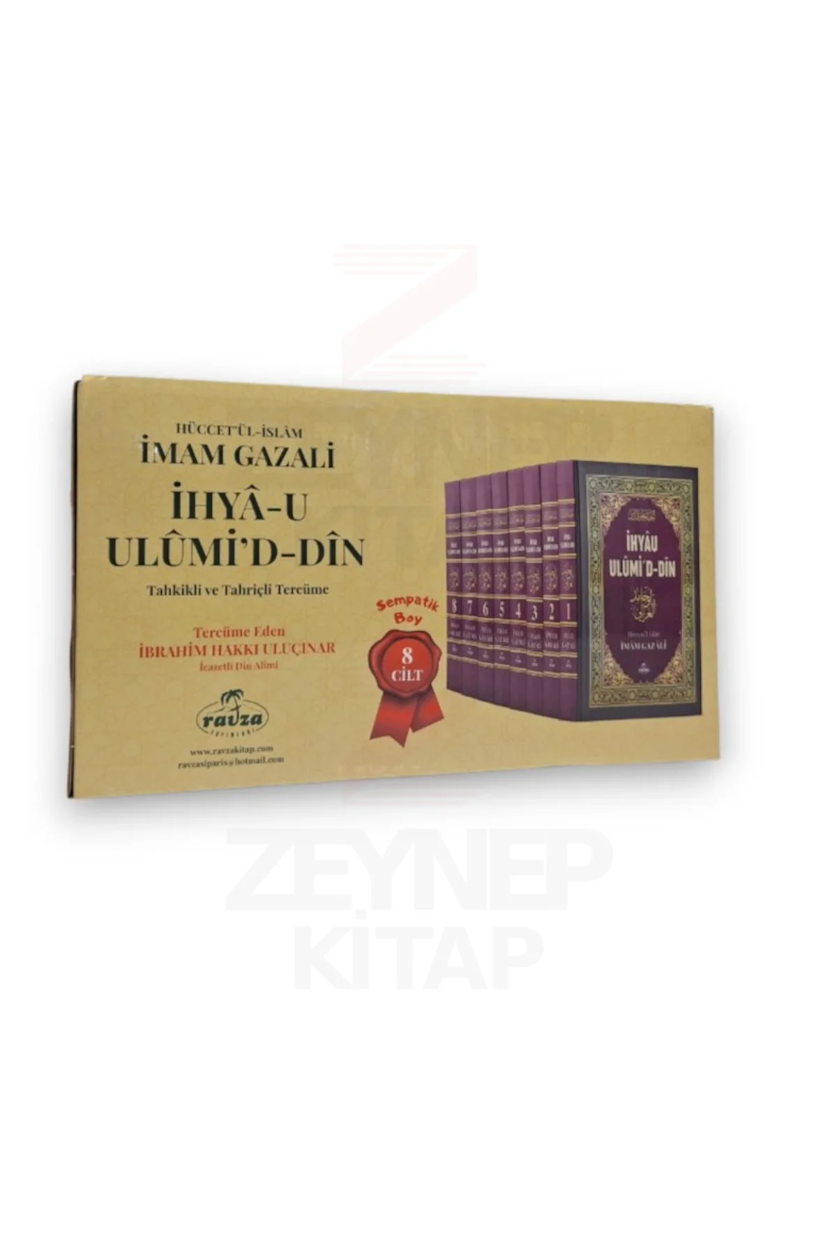 İhyau Ulumiddin Tahkikli Ve Tahriçli Tercüme (SEMPATİK BOY, 8 CİL