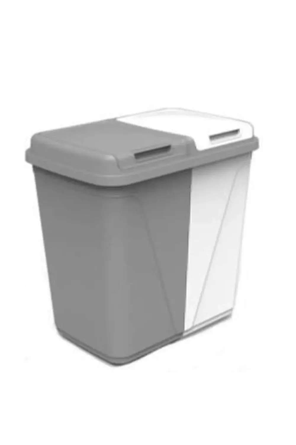 Iki Bölmeli Kirli Çamaşır Sepeti 48 X 30 X 44 Cm ( Küçük Boy )