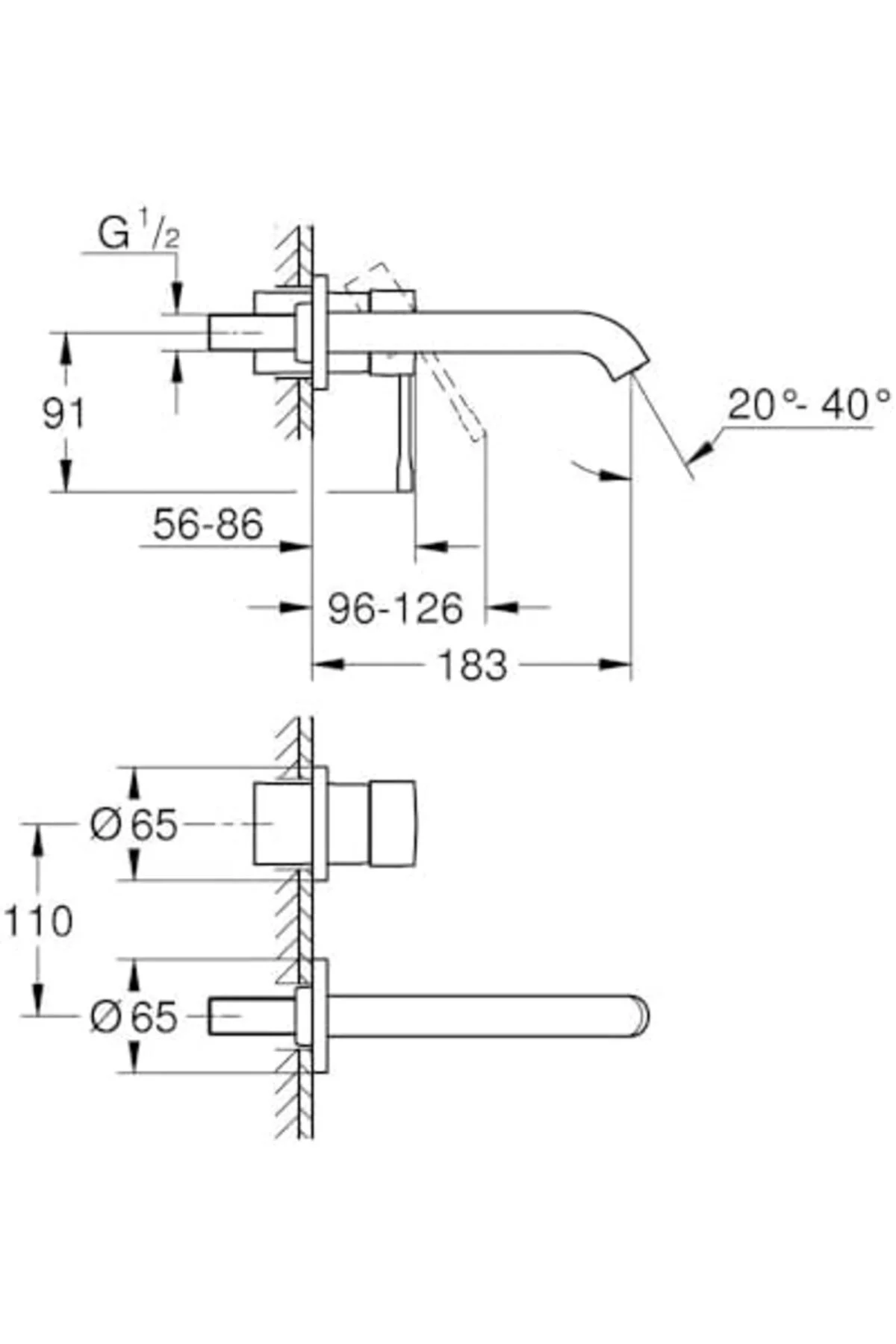 İki Delikli Lavabo Bataryası M Boyut Hard Graphite - 29192A01 126