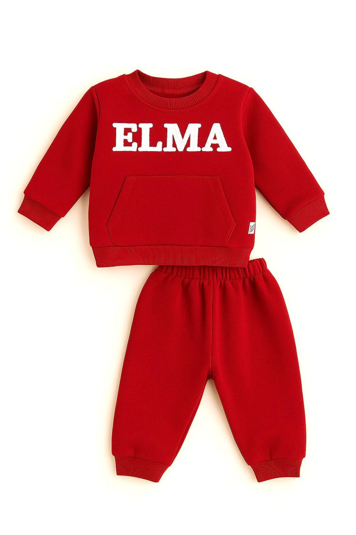 Oz Baby İki İp Süzene Elma Yazılı Kışlık Unisex %100 Pamuklu Bebek Takım