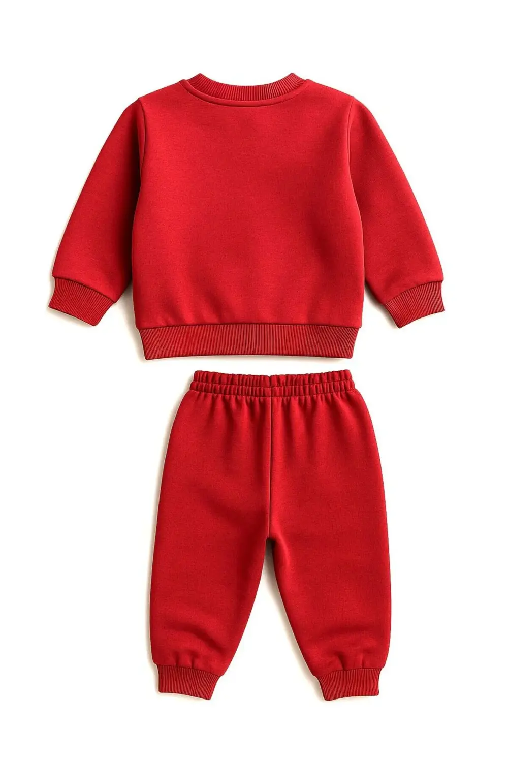 İki İp Süzene Elma Yazılı Kışlık Unisex %100 Pamuklu Bebek Takım