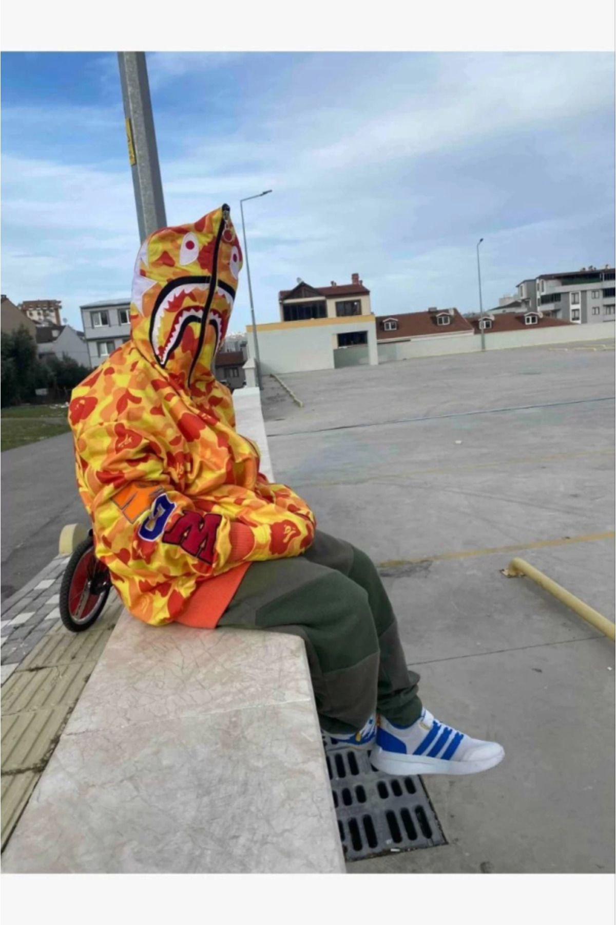 Tommy Hilfiger İki İplik Zip Fermuarli Nakişli Kapşonlu Hirka - Sari