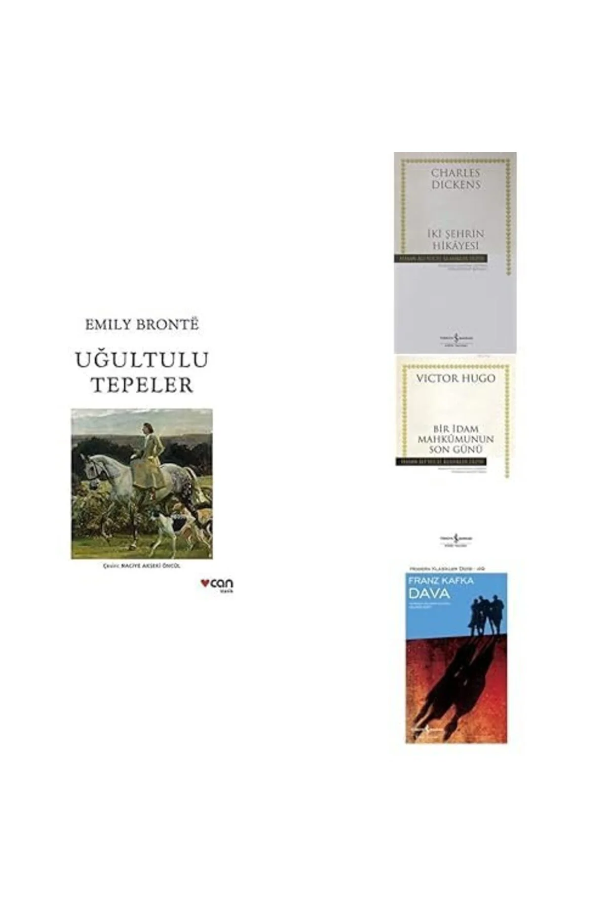 iki sehrin hikayesi + bir idam mahkumunun son gunu + dava + ugultulu tepeler=(4 kitap) iki sehrin hikayesi + bir idam mahkumunun son gunu + dava + ugultulu tepeler=(4 kitap)