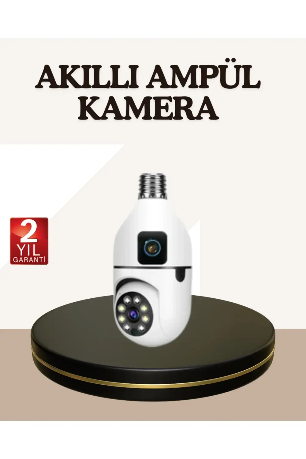 İki Yönlü Sesli WiFi Kamera – Ampul Tipi Ev ve Ofis Güvenlik Kame