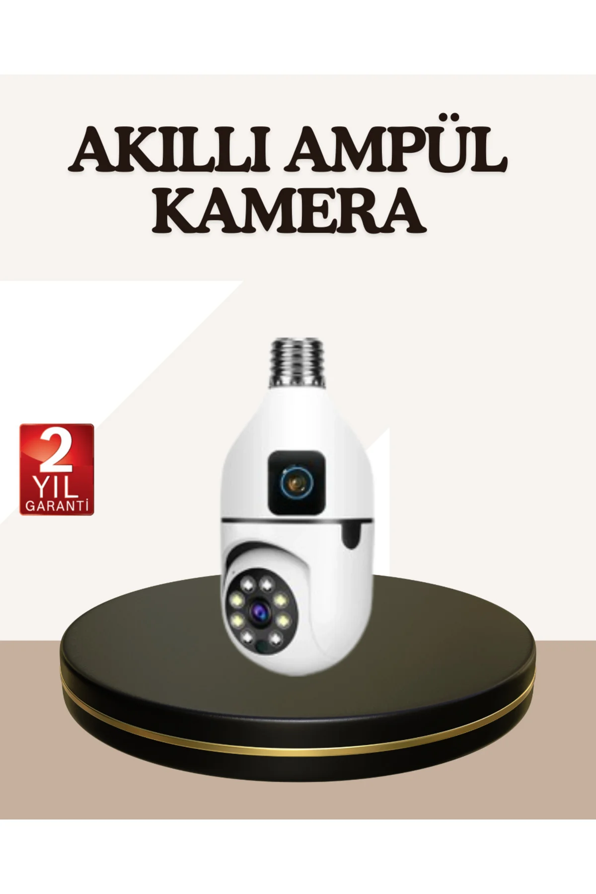 İki Yönlü Sesli WiFi Kamera – Ampul Tipi Ev ve Ofis Güvenlik Kame