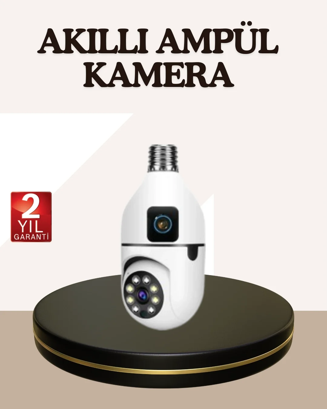İki Yönlü Sesli WiFi Kamera – Ampul Tipi Ev ve Ofis Güvenlik Kame