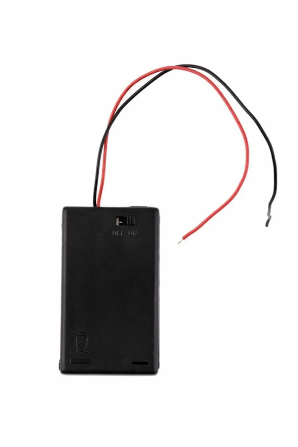 İkili 2’li Kapaklı Anahtarlı Aa Pil Kutusu / Kablolu Aa Pil Yuvas