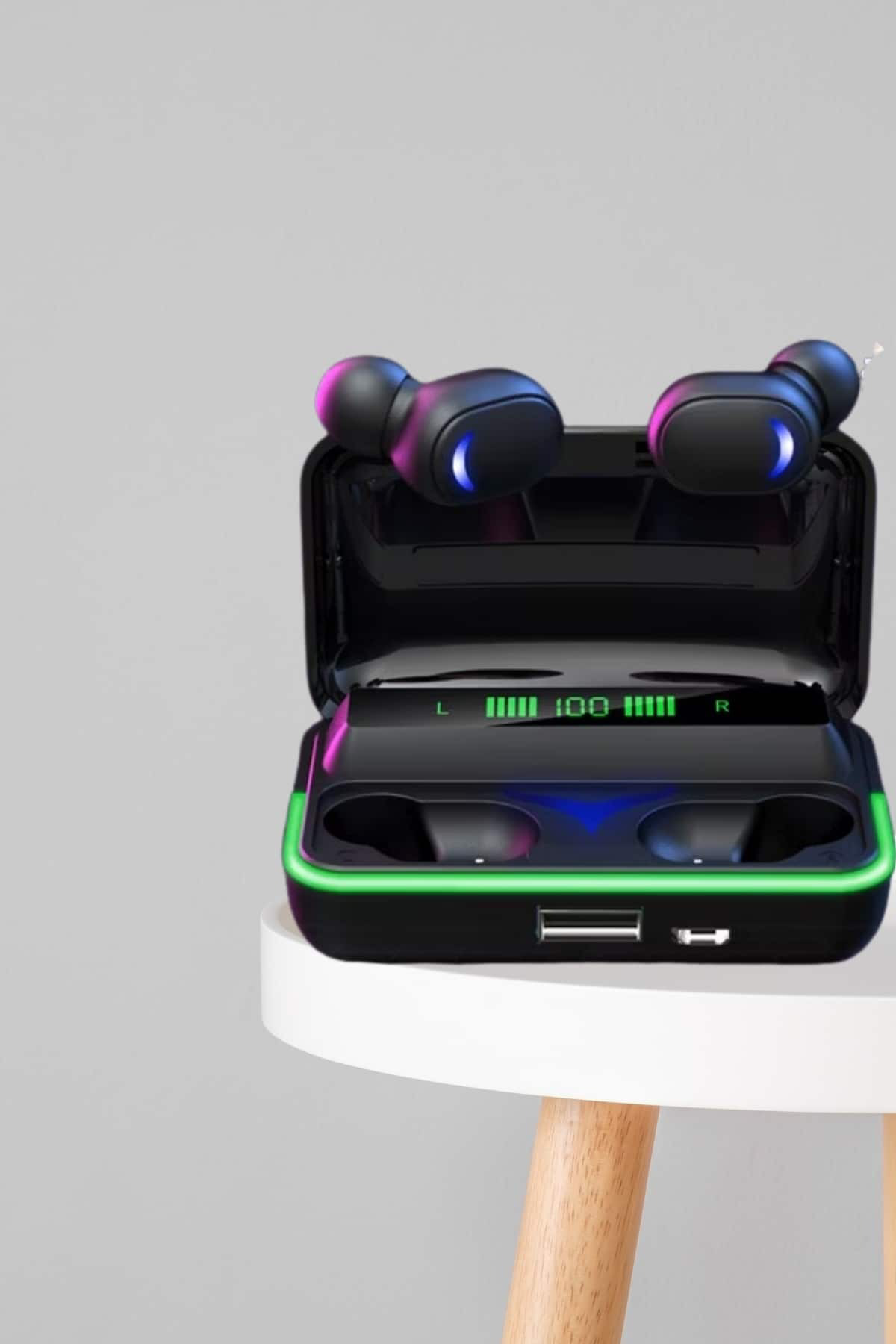 İkili Bluetooth Kulaklık Dijital Göstergeli Uzun Pil Ömrü Yüksek 