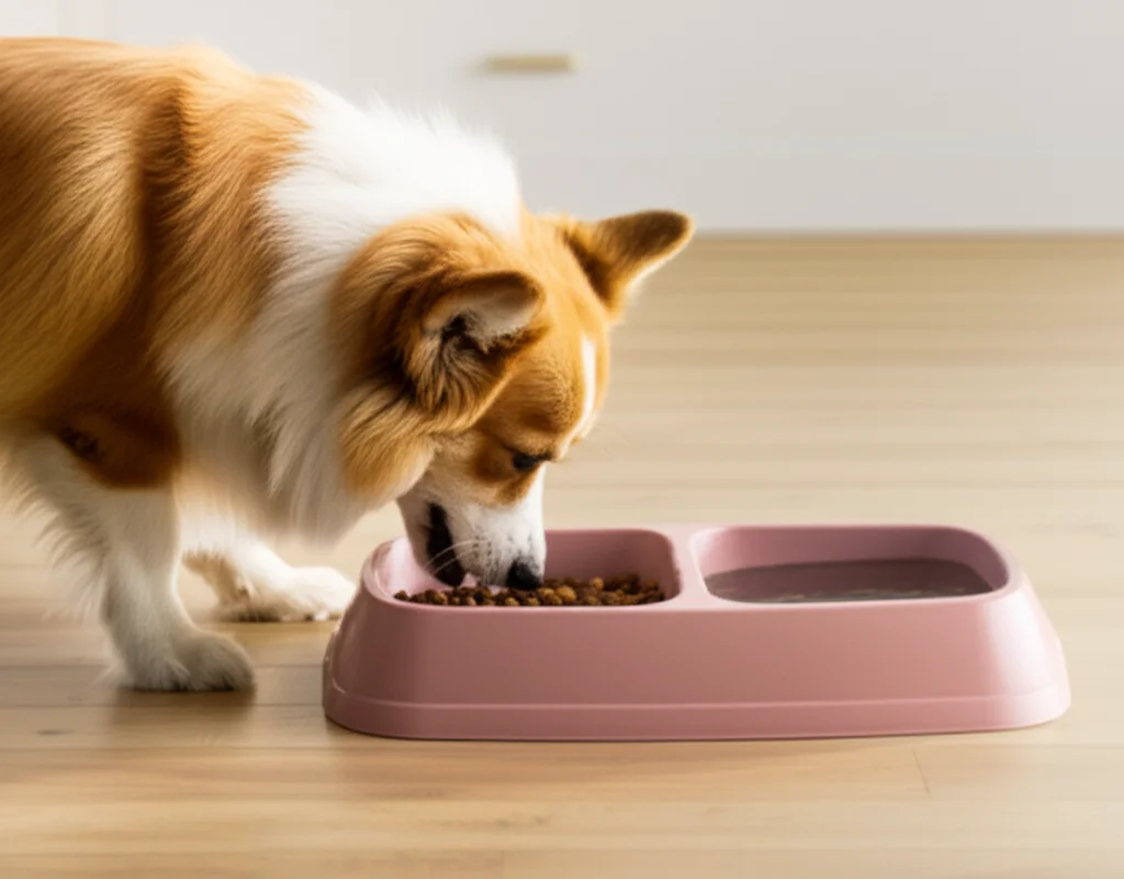 İkili Büyük Kedi Köpek Mama Kabı Ayrı Bölmeli Tasarım Pratik Besl