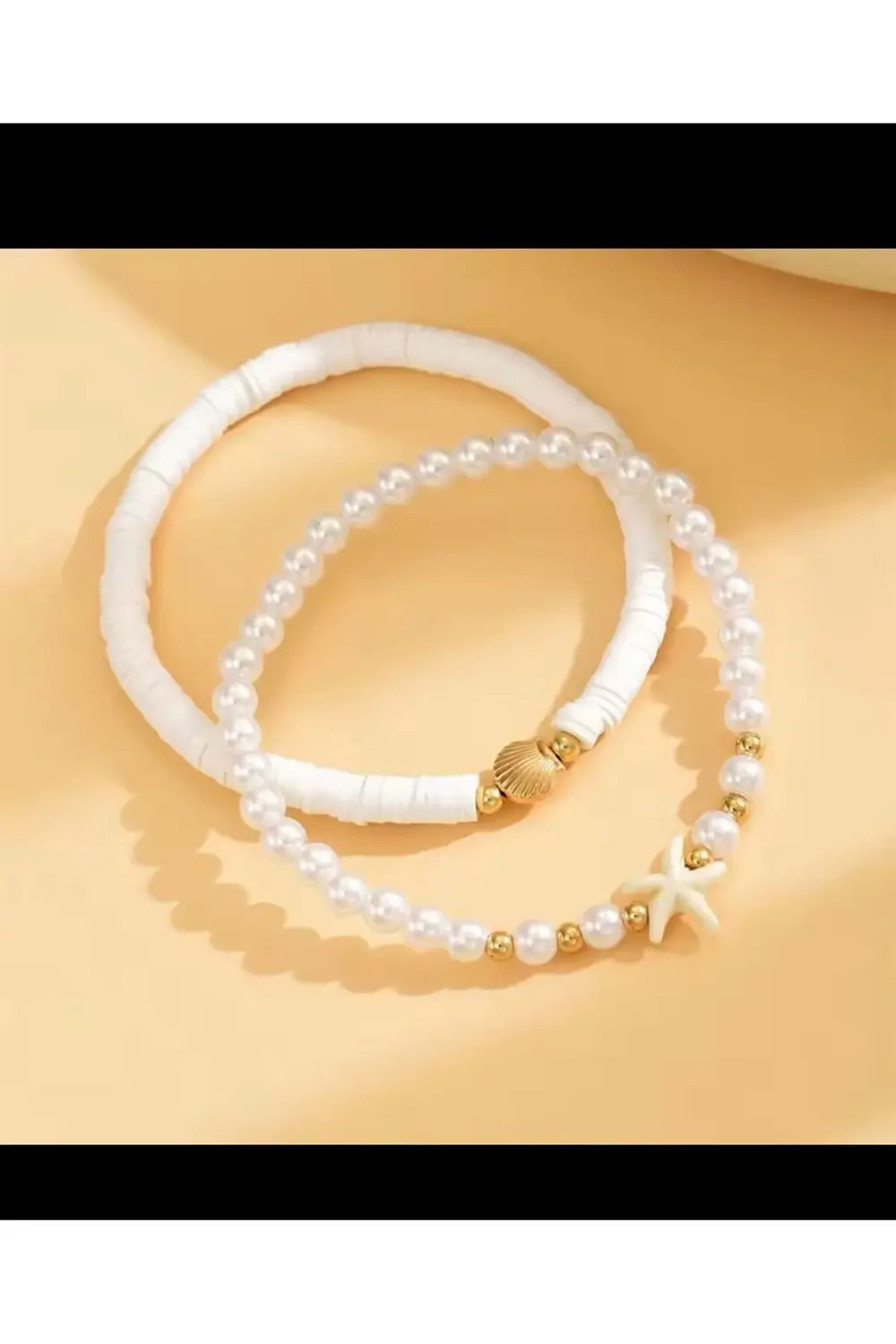 ikili deniz kabuğu deniz yıldızı ve incili zarif halhal