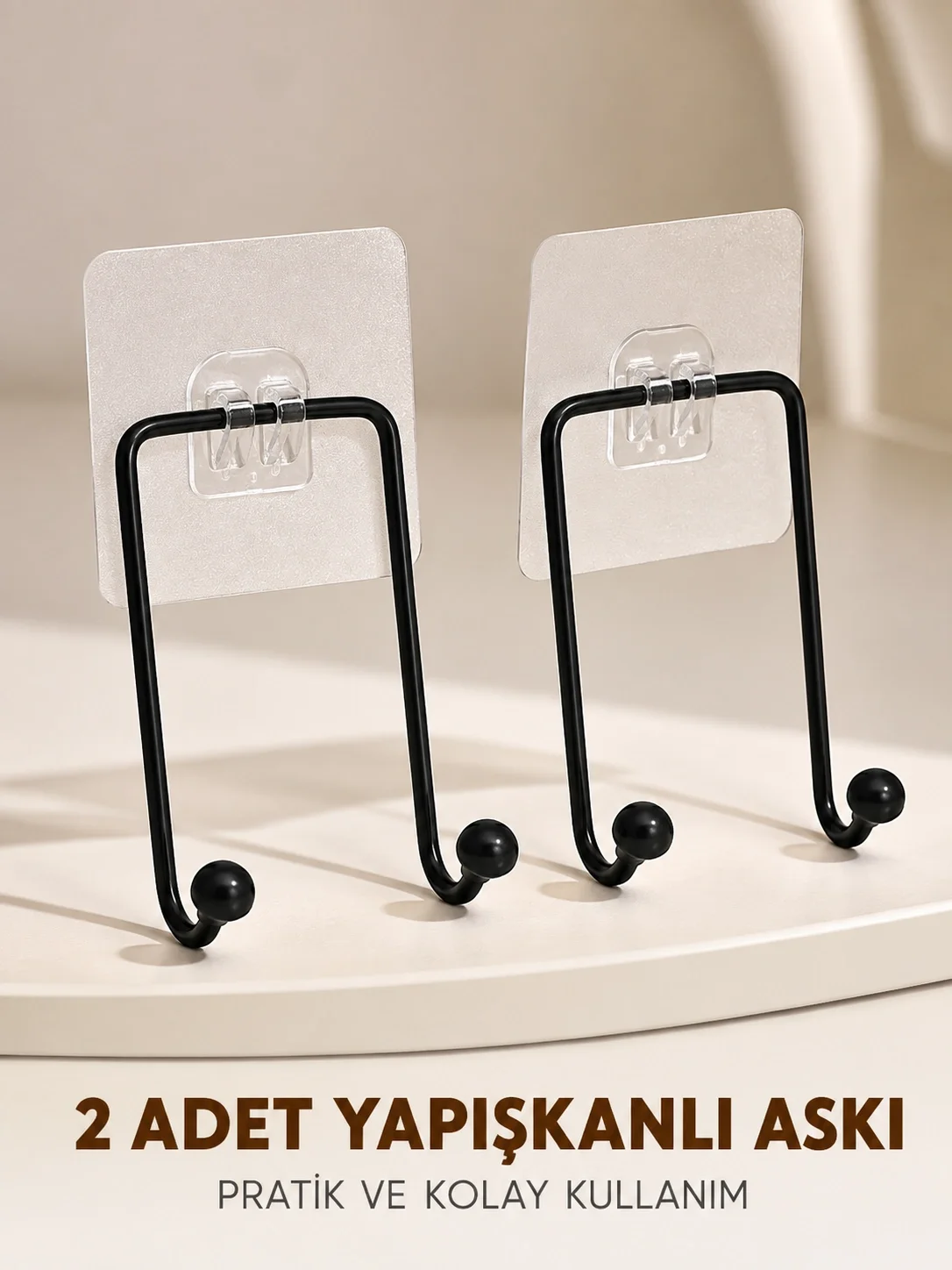 İkili Duvar Tipi Yapışkanlı Askılık Pratik Ev Düzenleme Askısı İkili Duvar Tipi Yapışkanlı Askılık Pratik Ev Düzenleme Askısı