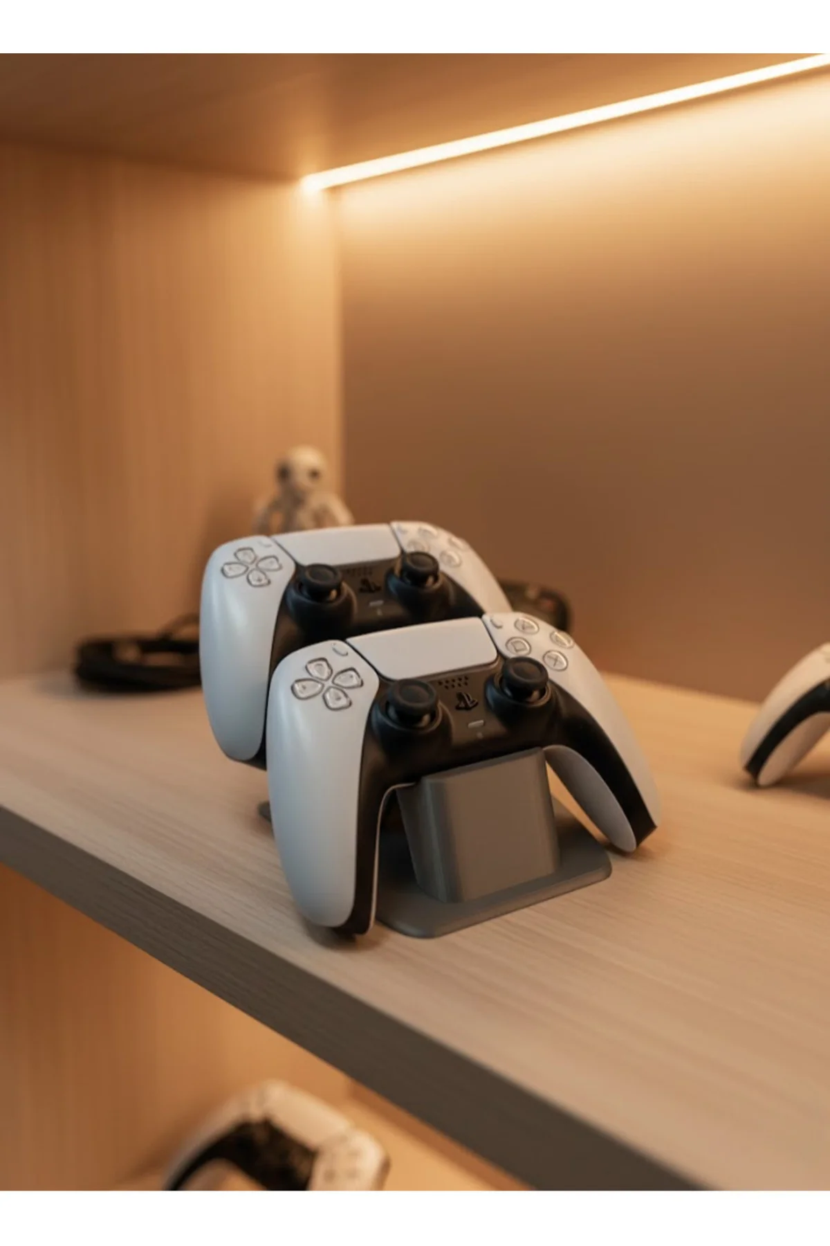 İkili Gamepad Tutucu Antrasit 7X18 Cm Oyun Aksesuarı