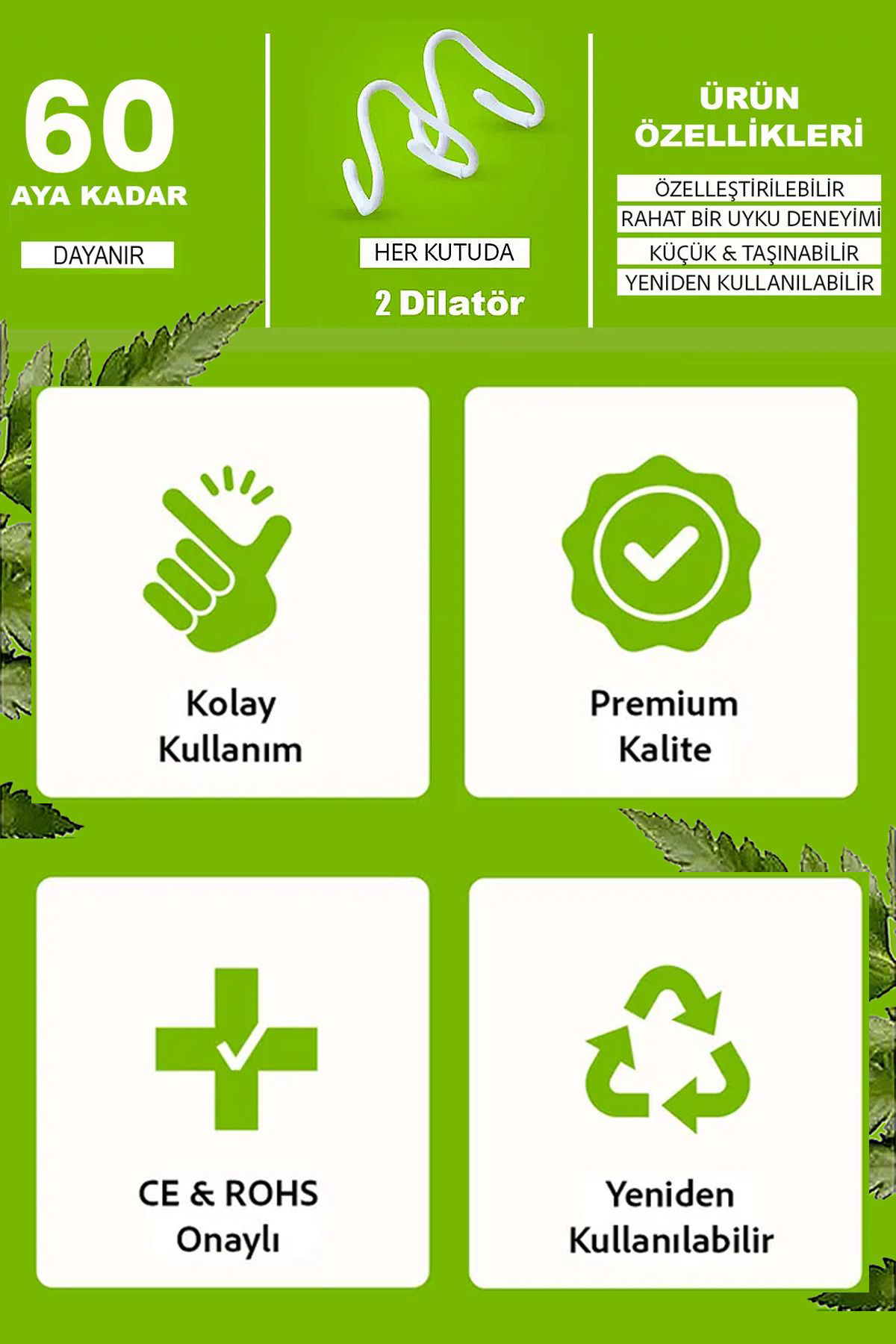 İkili Horlama Önlemeye Yardımcı Nefes Alma Cihazı Anti Horlama Ap