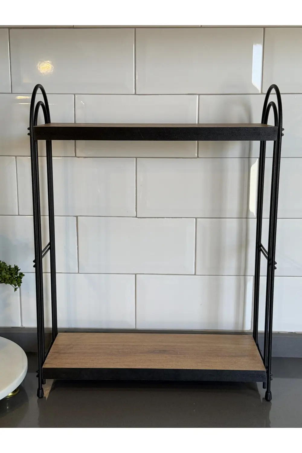 İKİLİ OVAL RAF Mutfak Raf ÇAM Tezgah Üstü Raf Kahve Köşesi Raf Ba