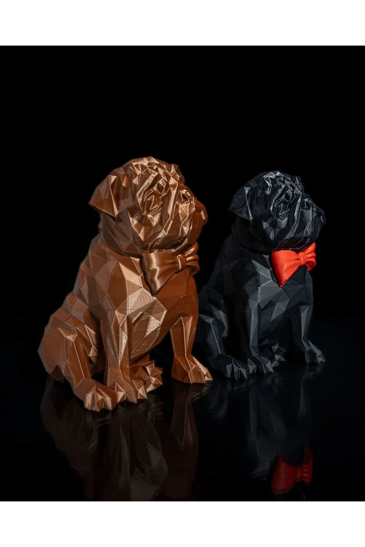 İkili Pug Köpek Figür Frank Pug Dekoratif Obje 11CM