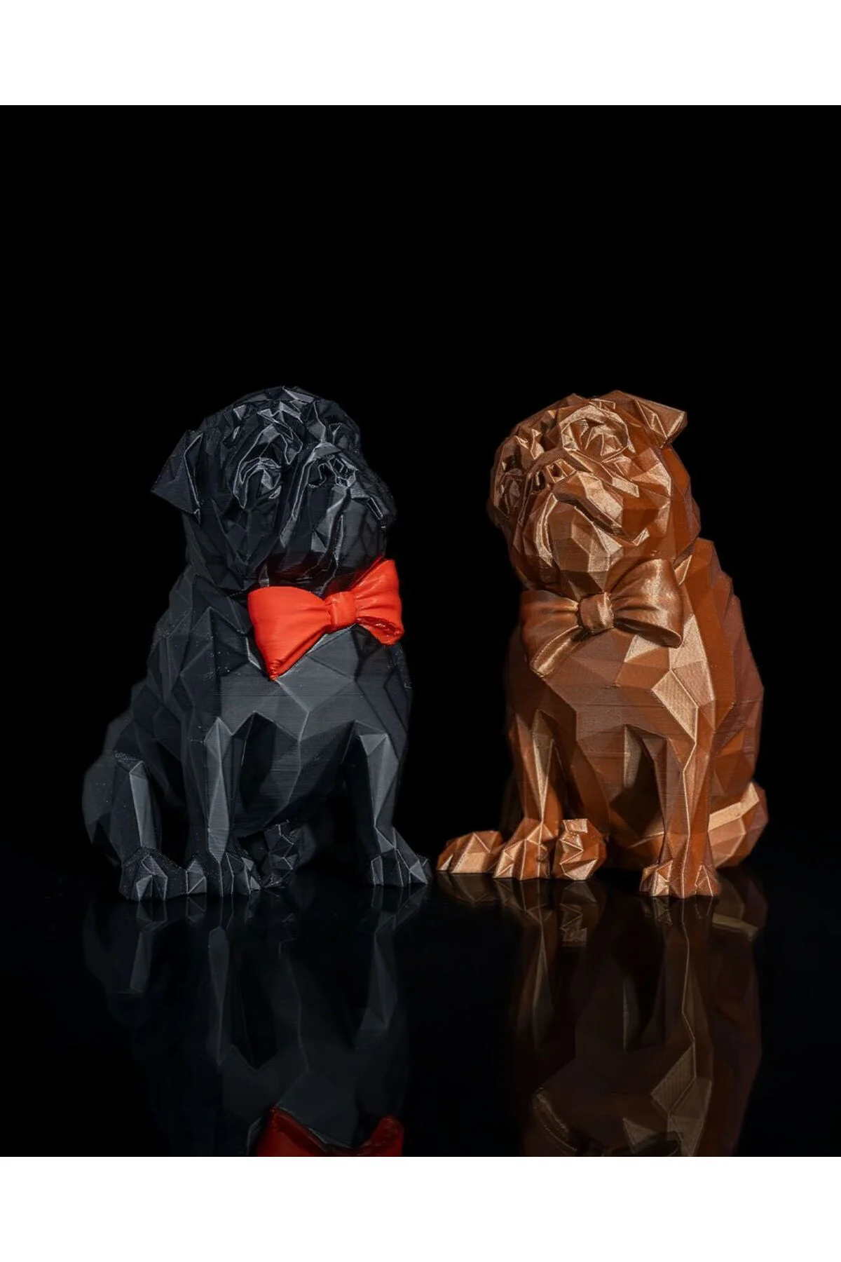 İkili Pug Köpek Figür Frank Pug Dekoratif Obje 11CM