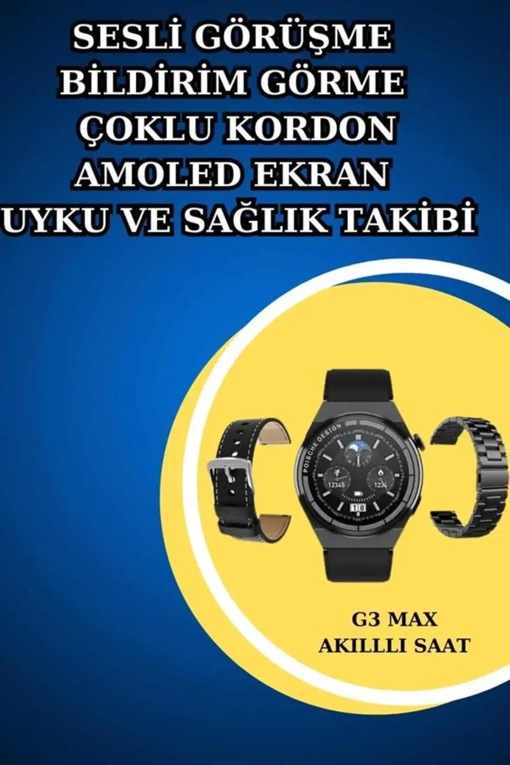 İkili Set Akıllı Saat Ve Bluetooth Kulaklık Kablosuz Uzun Pil Ömr