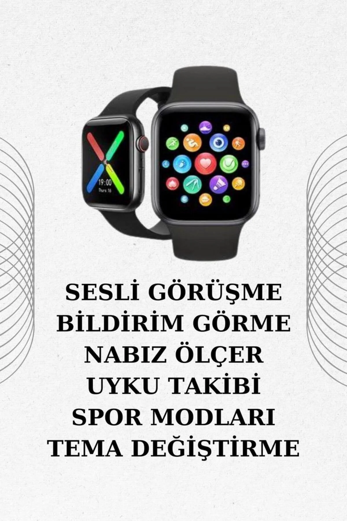 İkili Set Dev Ucuz Kulaklık Ucuz Akıllı Saat Gürültü Önleyici Uzun Pil Ömrü