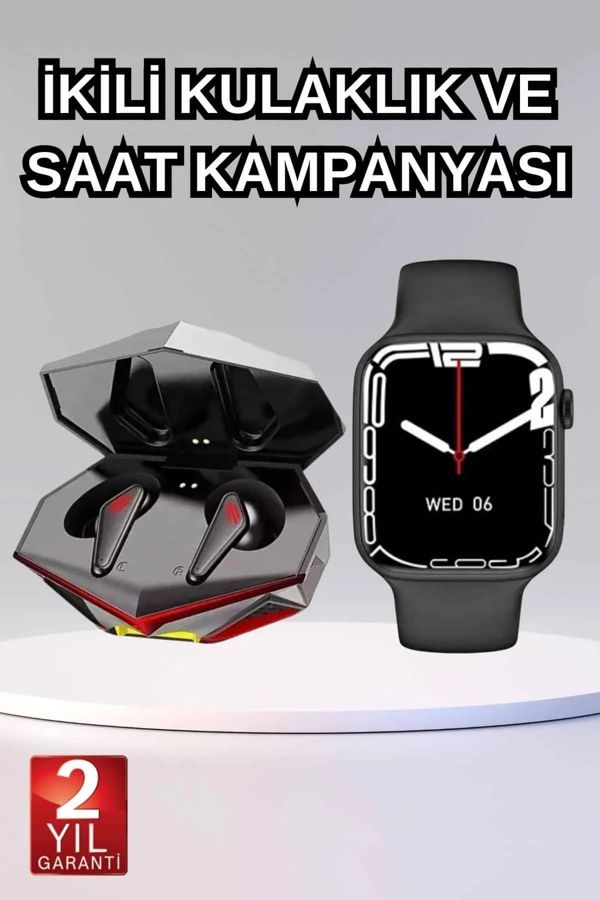 İkili Set Dev Ucuz Kulaklık Ucuz Akıllı Saat Gürültü Önleyici Uzu