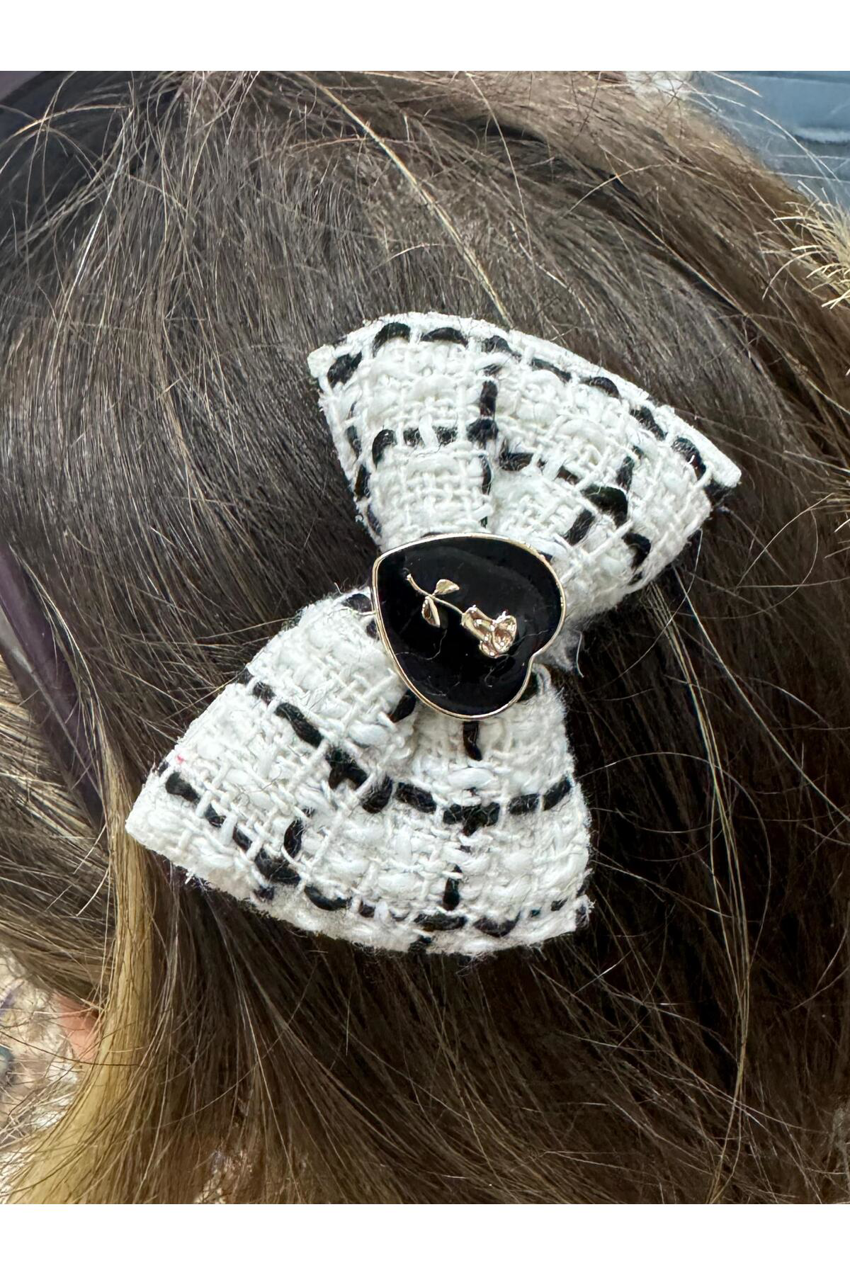 Arescollection İkili Tüvit Kumaş El Yapimi Pens Yan Toka Seti