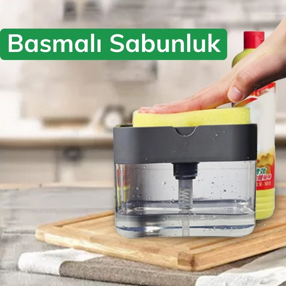İkisi Bir Arada Basmalı Pratik Sıvı Sabunluk Pompası Ve Bulaşık Yıkama Süngeri Haznesi Bx40 Fiyatı, Yorumları ve Özellikleri