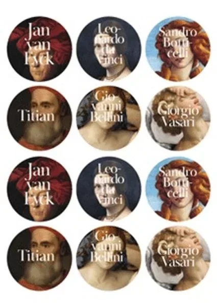 İkonik Tablolar Sticker (12'li)