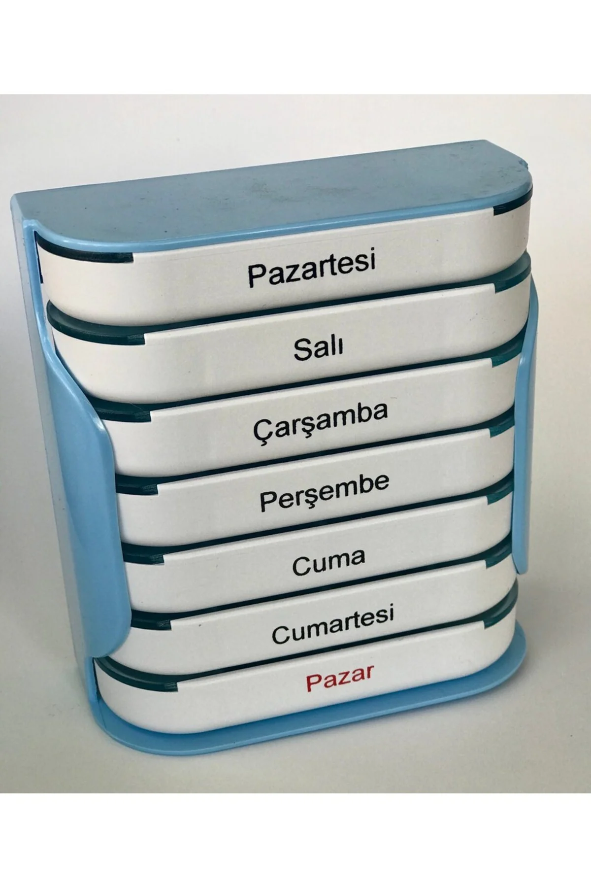 Ilaç Hap Saklama Kutusu Haftalık 7x24-(RENK:YEŞİL-MAVİ) - Görsel 2