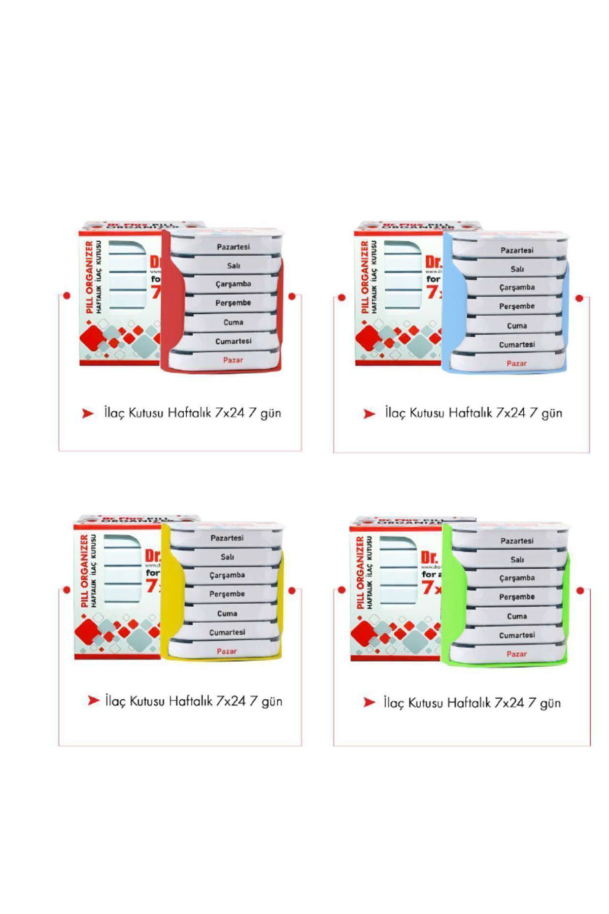 Ilaç Hap Saklama Kutusu Haftalık - 7x24